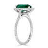 2.79ct Pear Shaped Emerald and Diamond Engagement Ring