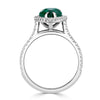 2.79ct Pear Shaped Emerald and Diamond Engagement Ring