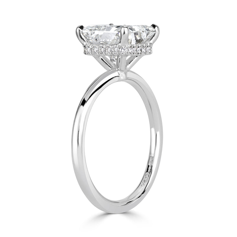 3.17ct Radiant Cut Diamond Engagement Ring