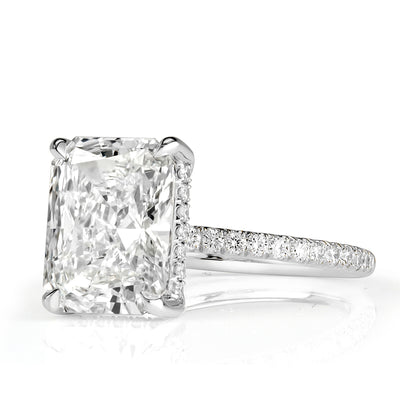 5.44ct Radiant Cut Diamond Engagement Ring