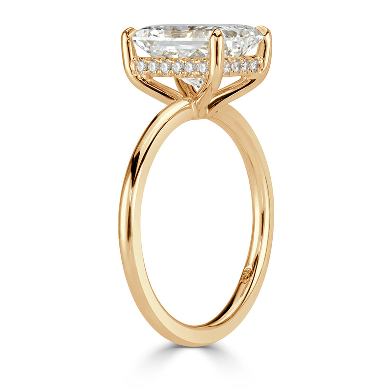 3.87ct Radiant Cut Diamond Engagement Ring