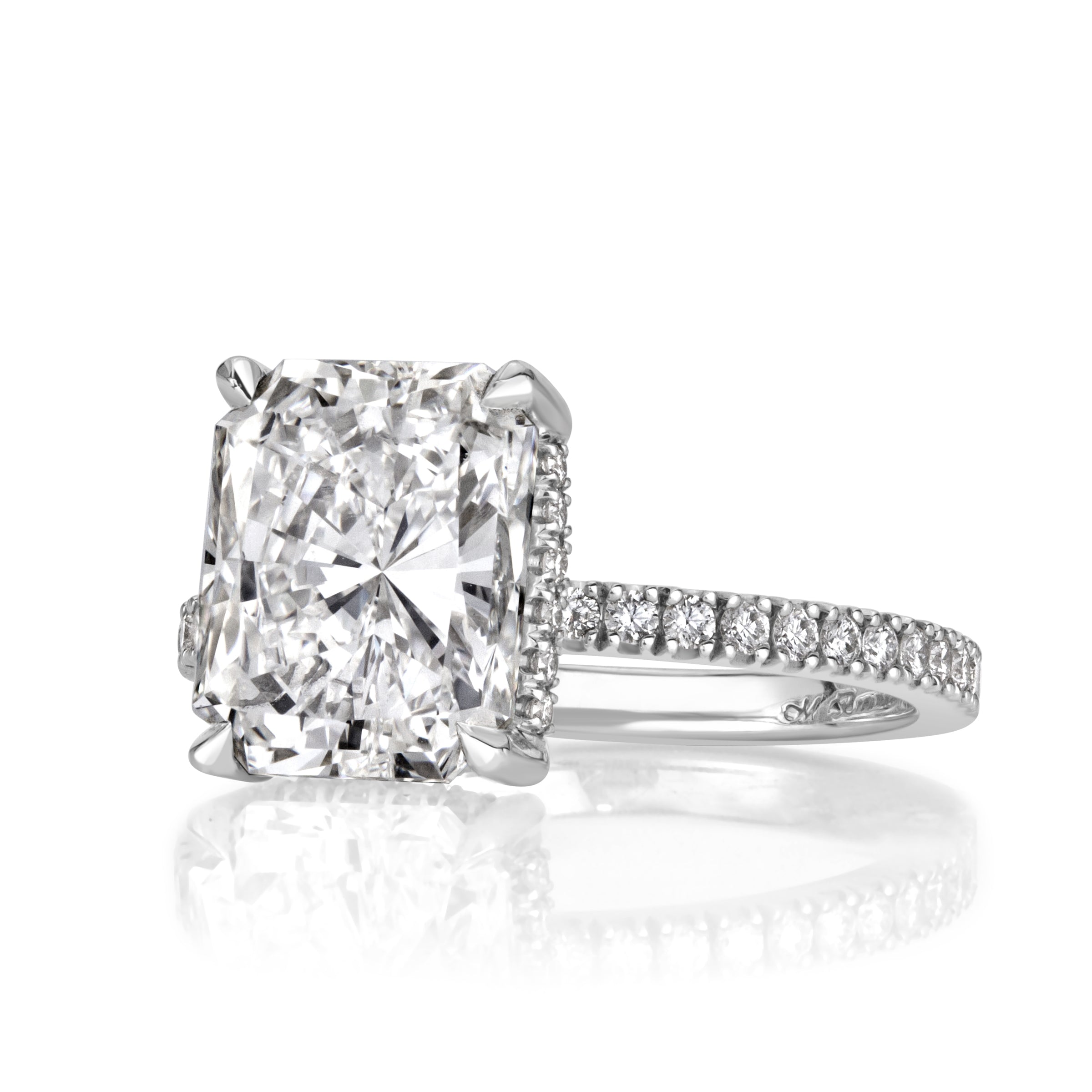 4.39ct Radiant Cut Diamond Engagement Ring
