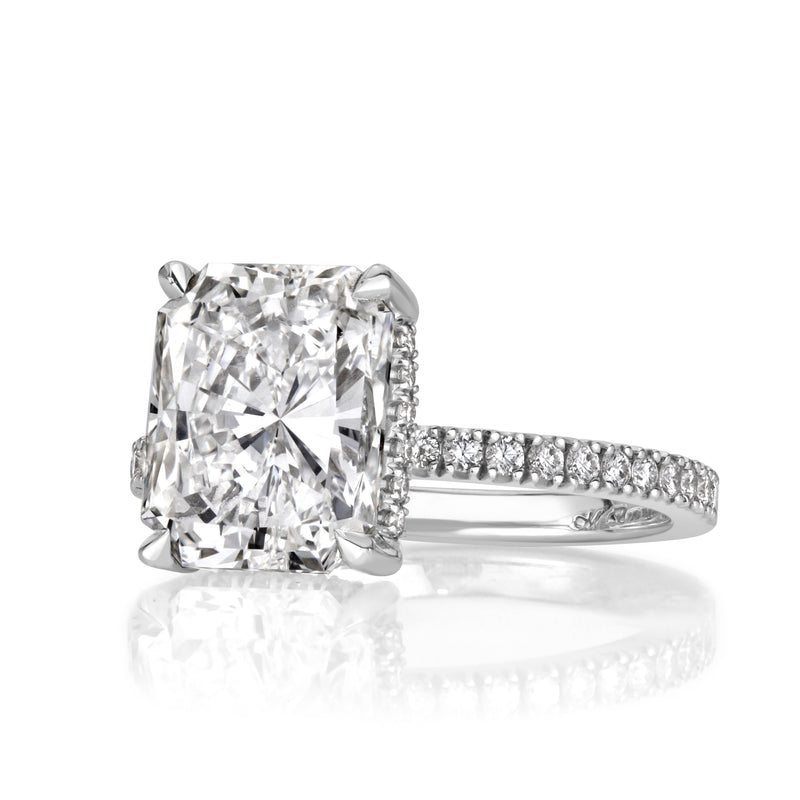 4.39ct Radiant Cut Diamond Engagement Ring