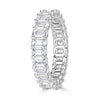 3.95ct Emerald Cut Diamond Eternity Band in Platinum