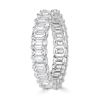 3.95ct Emerald Cut Diamond Eternity Band in Platinum