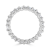 3.95ct Emerald Cut Diamond Eternity Band in Platinum