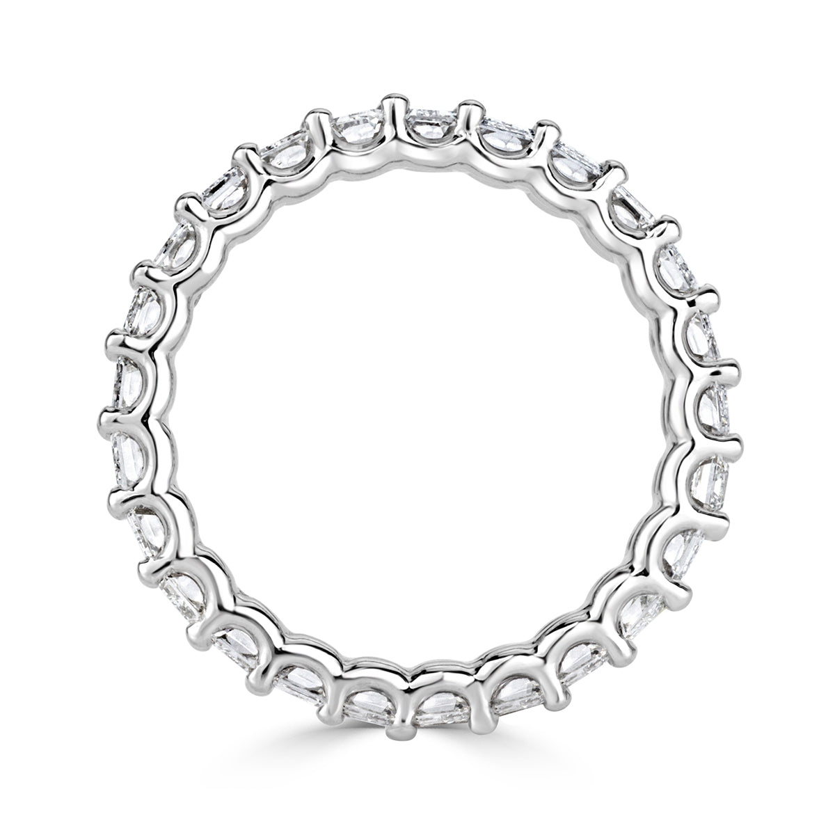 3.95ct Emerald Cut Diamond Eternity Band in Platinum