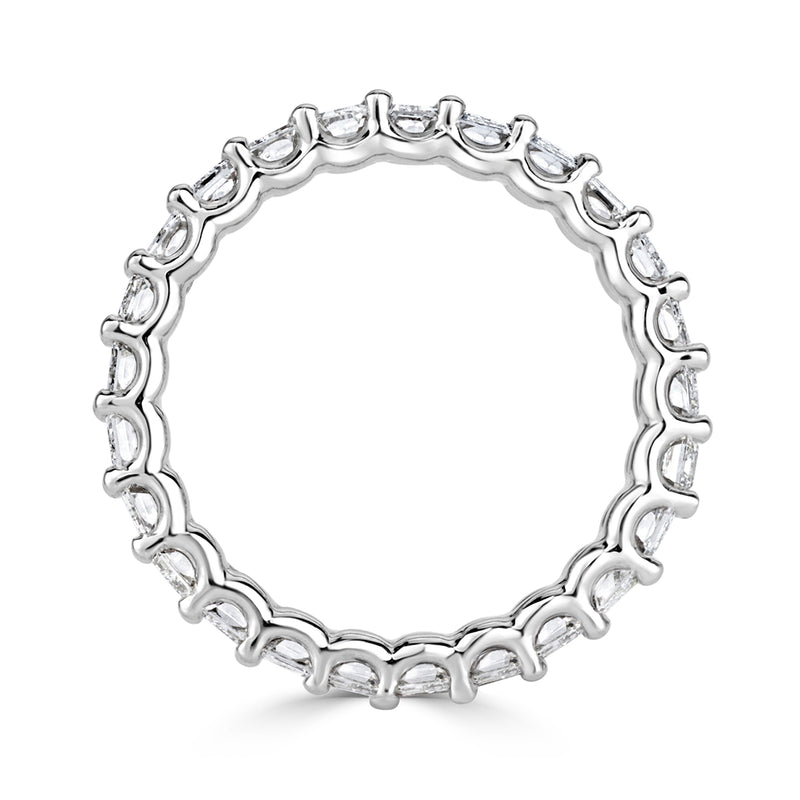 3.95ct Emerald Cut Diamond Eternity Band in Platinum