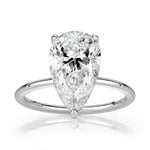 4.20ct Pear Shaped Diamond Engagement Ring
