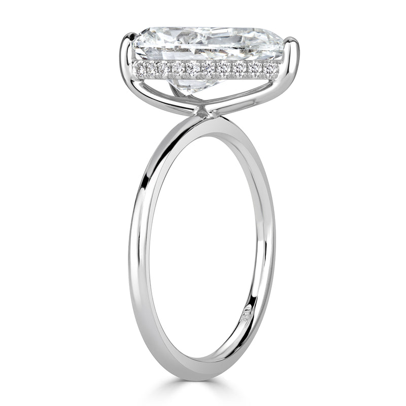4.20ct Pear Shaped Diamond Engagement Ring