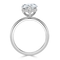 4.20ct Pear Shaped Diamond Engagement Ring