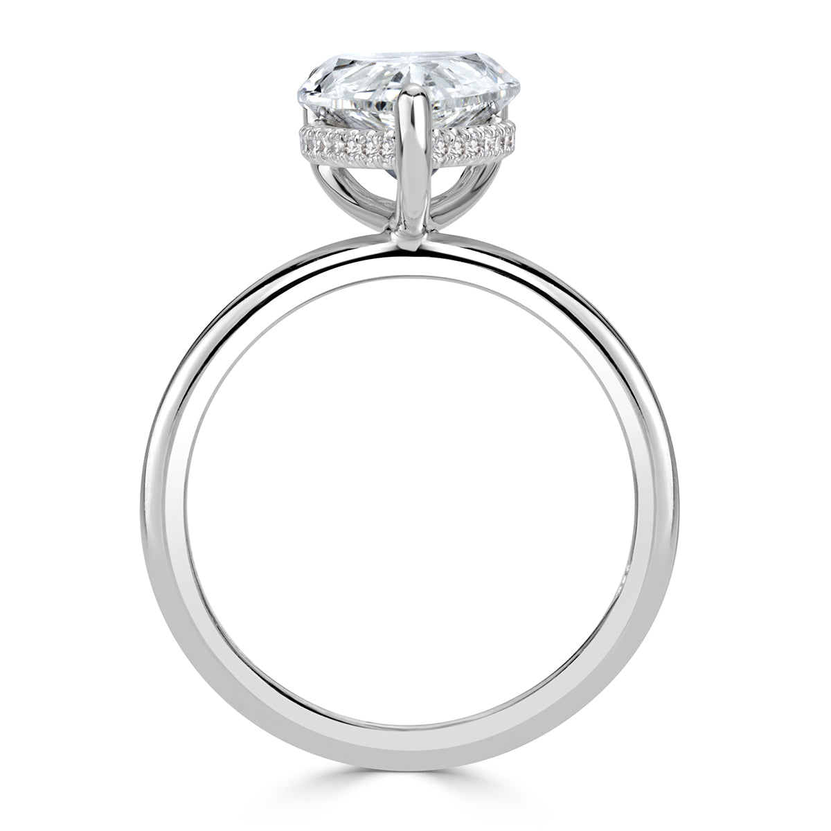 4.20ct Pear Shaped Diamond Engagement Ring