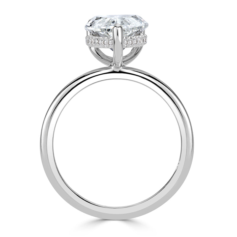 4.20ct Pear Shaped Diamond Engagement Ring