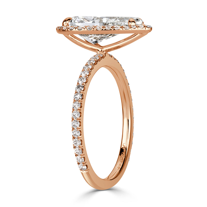 3.74ct Pear Shaped Diamond Engagement Ring