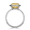 3.60ct Fancy Light Yellow Asscher Cut Diamond Engagement Ring