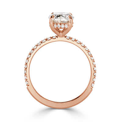 3.04ct Oval Cut Diamond Engagement Ring