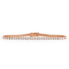3.21ct Round Brilliant Cut Diamond Tennis Bracelet in 14k Rose Gold in 7'