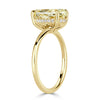3.11ct Fancy Light Yellow Oval Cut Diamond Engagement Ring