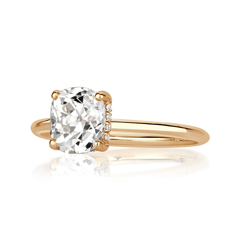 1.66ct Old Mine Cut Diamond Engagement Ring