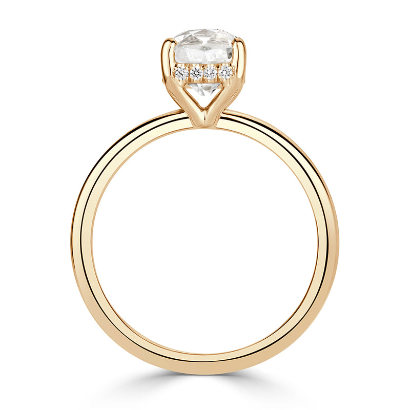 1.66ct Old Mine Cut Diamond Engagement Ring