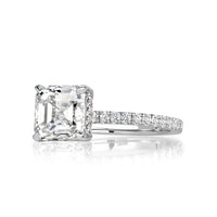 3.41ct Asscher Cut Diamond Engagement Ring