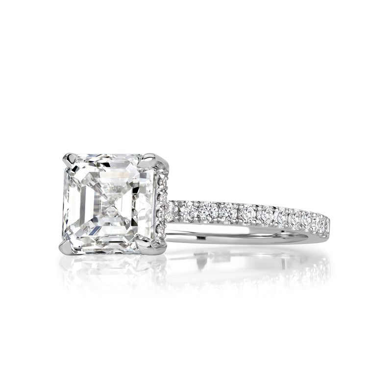 3.41ct Asscher Cut Diamond Engagement Ring