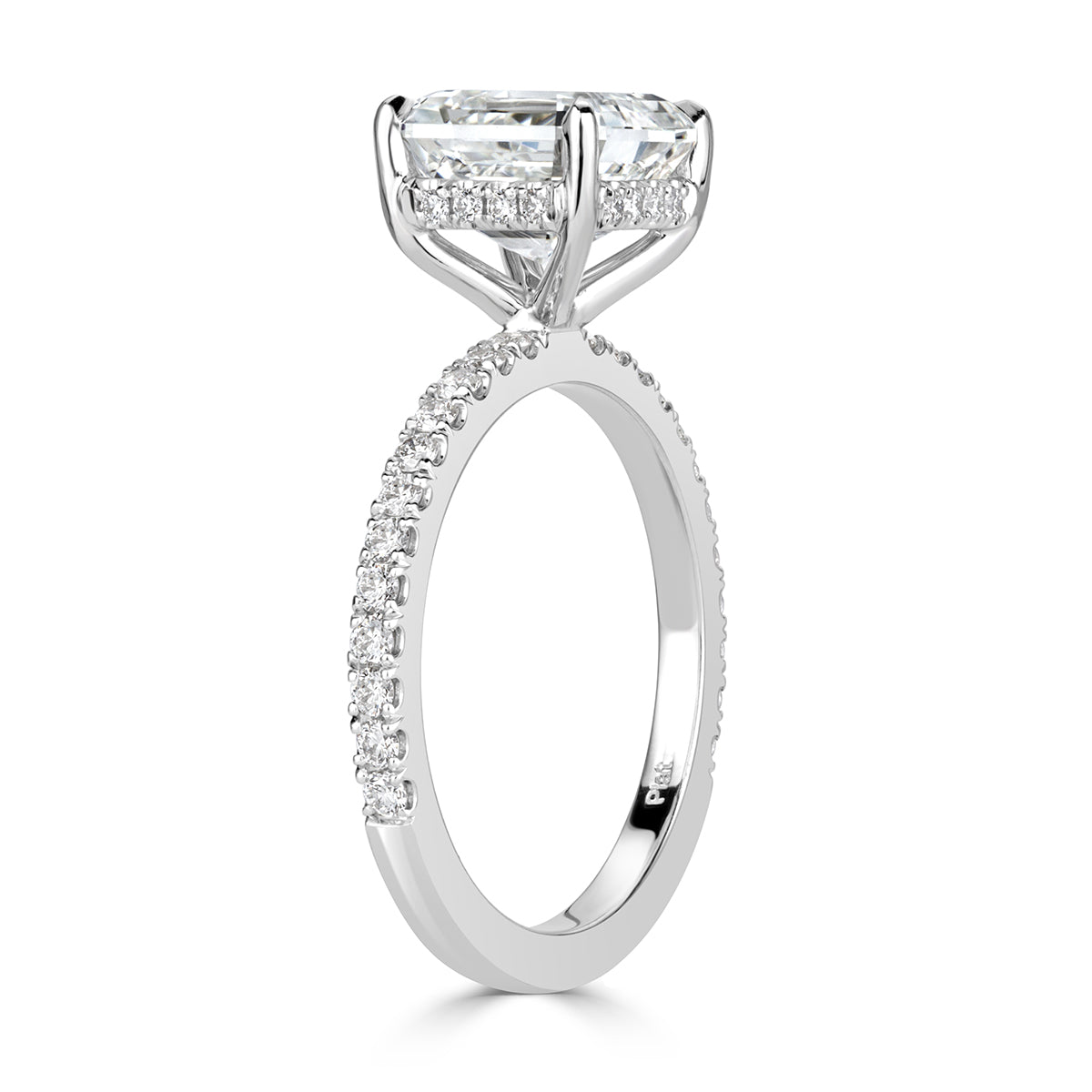 3.41ct Asscher Cut Diamond Engagement Ring