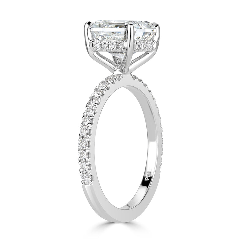 3.41ct Asscher Cut Diamond Engagement Ring