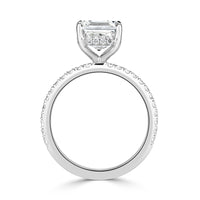 3.41ct Asscher Cut Diamond Engagement Ring