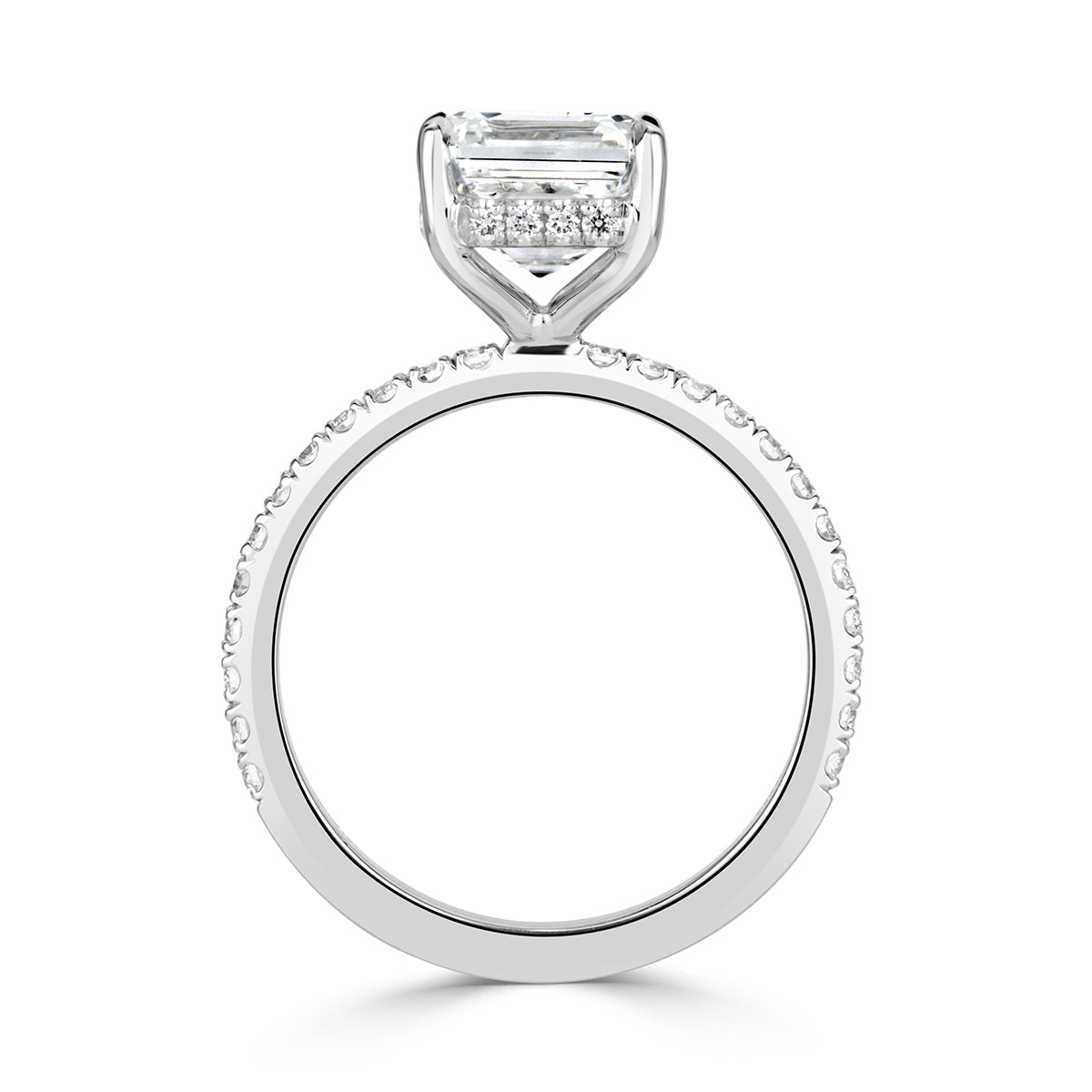 3.41ct Asscher Cut Diamond Engagement Ring