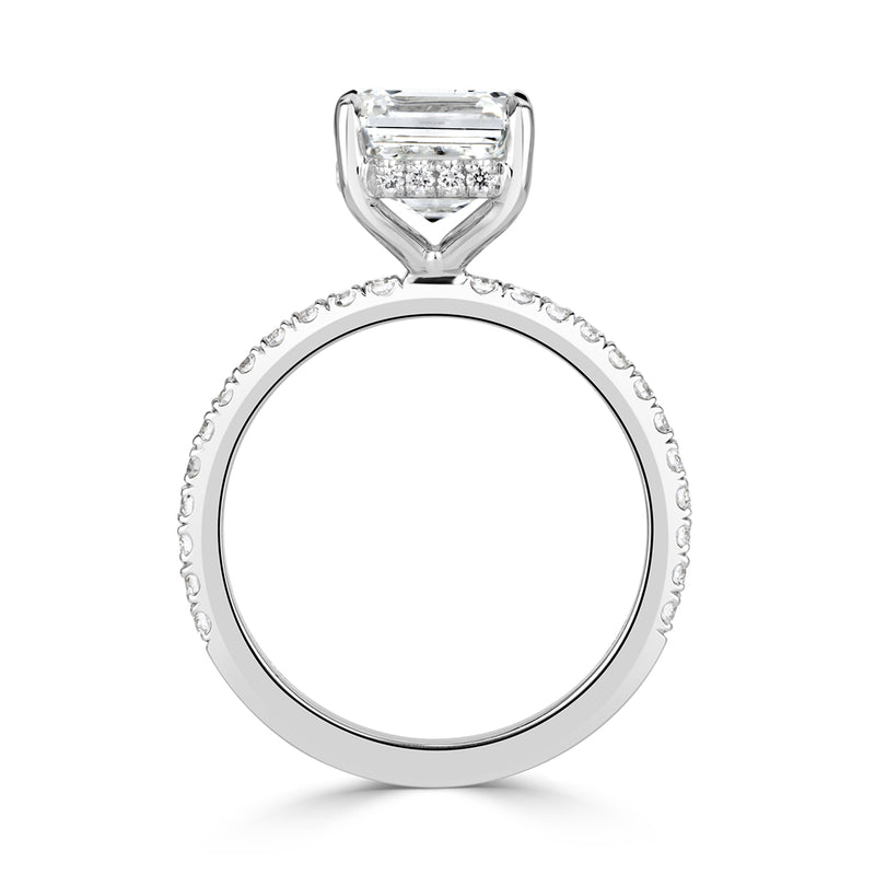 3.41ct Asscher Cut Diamond Engagement Ring