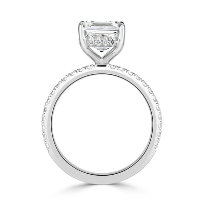 3.41ct Asscher Cut Diamond Engagement Ring