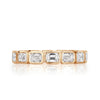 2.50ct Emerald Cut Diamond Eternity Band in 18k Champagne Yellow Gold