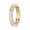 2.50ct Emerald Cut Diamond Eternity Band in 18k Champagne Yellow Gold