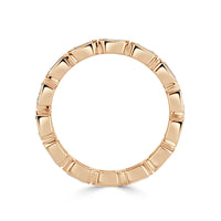 2.50ct Emerald Cut Diamond Eternity Band in 18k Champagne Yellow Gold