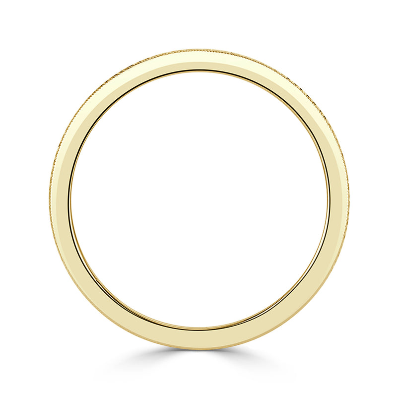 Men's Engraved Wedding Band in 18k Yellow Gold in 7mm