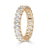 3.60ct Emerald Cut Diamond Eternity Band in 18k Champagne Yellow Gold