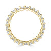 3.60ct Emerald Cut Diamond Eternity Band in 18k Yellow Gold