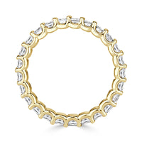 3.60ct Emerald Cut Diamond Eternity Band in 18k Yellow Gold