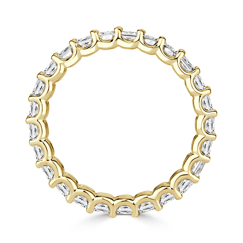 3.60ct Emerald Cut Diamond Eternity Band in 18k Yellow Gold
