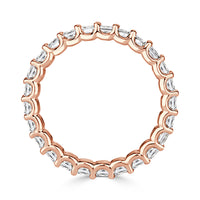 3.60ct Emerald Cut Diamond Eternity Band in 18k Rose Gold