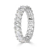 3.60ct Emerald Cut Diamond Eternity Band in 18k White Gold