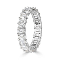 3.60ct Emerald Cut Diamond Eternity Band in 18k White Gold