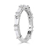 1.25ct Baguette and Round Brilliant Cut Diamond Wedding Band in Platinum