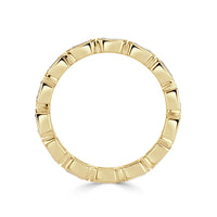 2.50ct Emerald Cut Diamond Eternity Band in 18k Yellow Gold