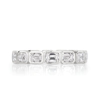 2.50ct Emerald Cut Diamond Eternity Band in 18k White Gold