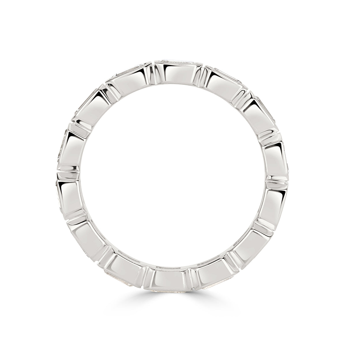 2.50ct Emerald Cut Diamond Eternity Band in Platinum