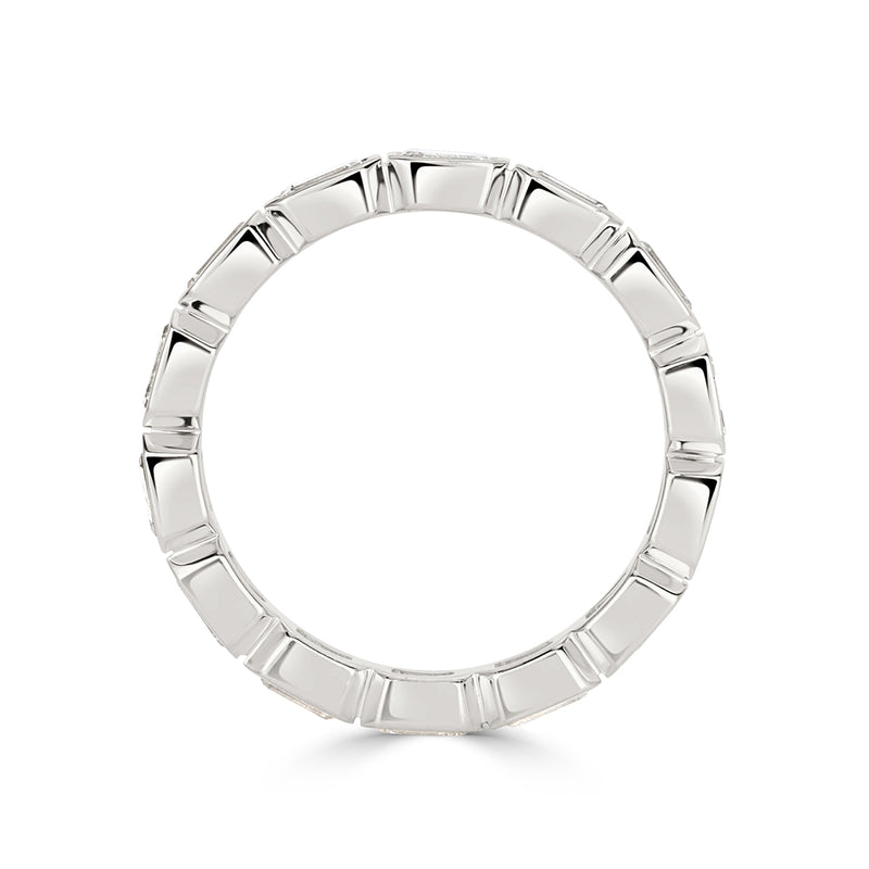2.50ct Emerald Cut Diamond Eternity Band in Platinum