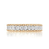 2.40ct Emerald Cut Diamond Eternity Band in 18k Champagne Yellow Gold