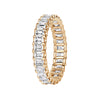 2.40ct Emerald Cut Diamond Eternity Band in 18k Champagne Yellow Gold